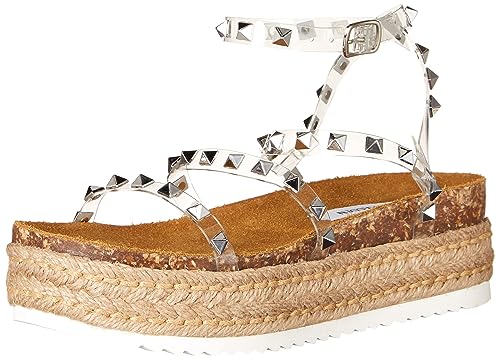 Steve Madden Damen Kailee Keilsandale, Transparent, 40 EU von Steve Madden