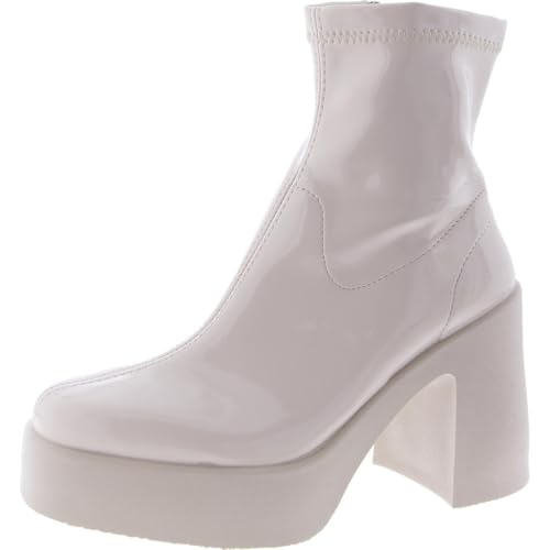 Steve Madden Damen Lanna Patent Solid Mid-Calf Boots, Knochenpatent, 40-41 EU von Steve Madden