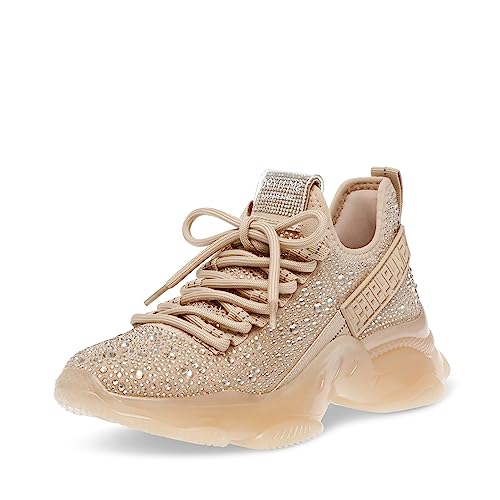 Steve Madden Damen Maxima Sneaker, Blush Multi Strass, 40 EU von Steve Madden