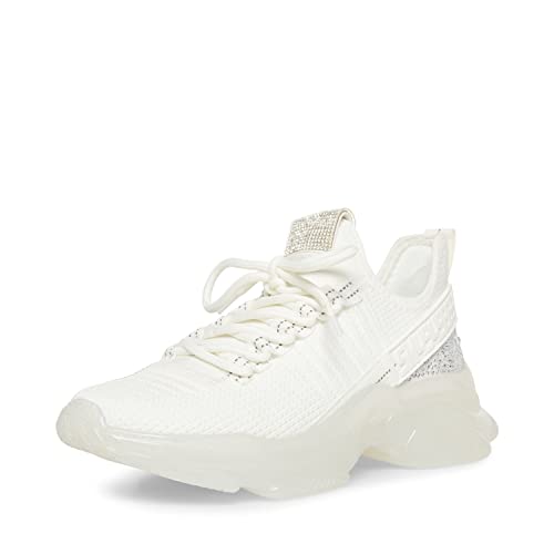 Steve Madden Damen Maxima Sneaker, Weiß/Mehrfarbig, 40 EU von Steve Madden