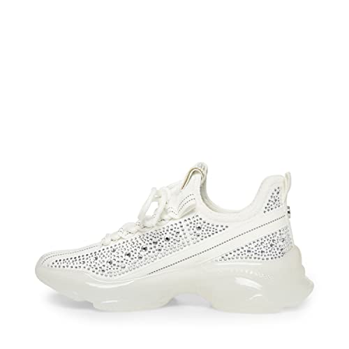 Steve Madden Damen Maxima Sneaker, weiß, 42 EU von Steve Madden