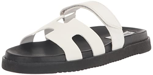 Steve Madden Damen Mayven Schiebe-Sandalen, Weiß/Schwarz, 37 EU von Steve Madden