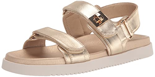 Steve Madden Damen Mona Sandale, Goldfarbenes Leder, 39 EU von Steve Madden