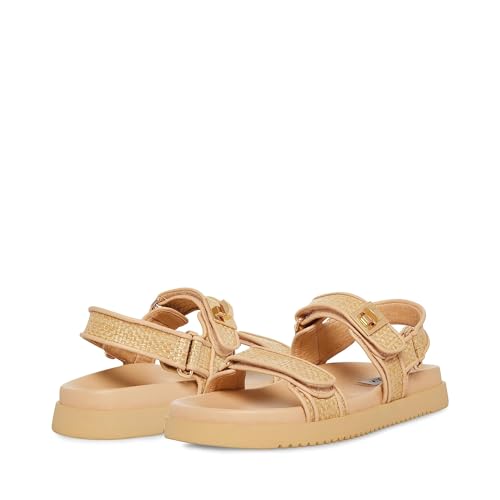 Steve Madden Damen Mona Sandale, Raffia, 37 EU von Steve Madden