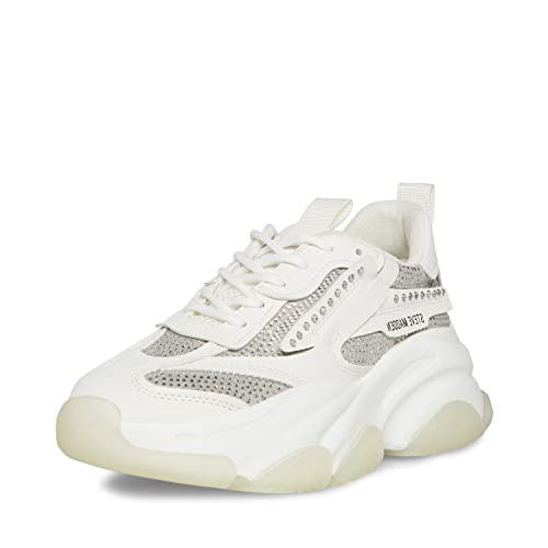 Steve Madden Damen-Sneaker Possession, Weiße Strasssteine, 38 EU von Steve Madden