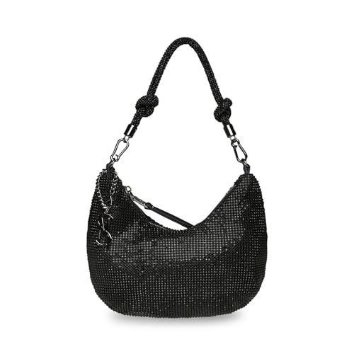 Steve Madden Damen Rhinestone Kaya Strass Hobo Bag, Schwarz von Steve Madden