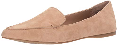 Steve Madden Women's Feather Loafer Flat, Kamelfarbenes Wildleder, 8.5 Wide von Steve Madden