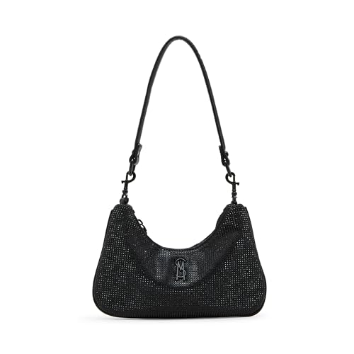 Steve Madden Damen Shoulder Bag with Swappable Straps Gift Set Chris Umhängetasche mit austauschbaren Riemen, Geschenkset, Schwarz von Steve Madden