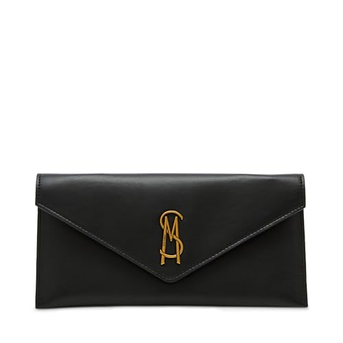 Steve Madden Damen Smooth Envelope Clutch mit glattem Umschlag, Schwarz von Steve Madden