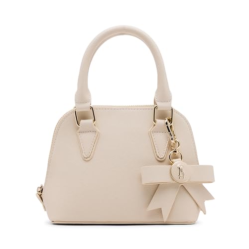 Steve Madden Damen Top Handle Crossbody with Charm Hope Umhängetasche mit Tragegriff Oben und Hangoff-Anhänger, Sand von Steve Madden