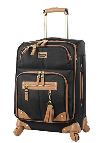 Steve Madden Designer Luggage Collection – Leichter Softside erweiterbarer Koffer für Damen und Herren – langlebige 50.8 cm große Handgepäcktasche mit 4 rollenden Spinnrollen von Steve Madden