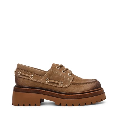 Steve Madden Detroit Mokassin aus Wildleder Platform Braun, Schwarz , 37 EU von Steve Madden