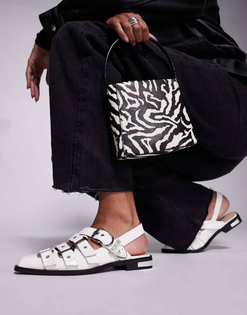 Steve Madden - Gari - Schuhe in Weiß mit Schnallendetails von Steve Madden