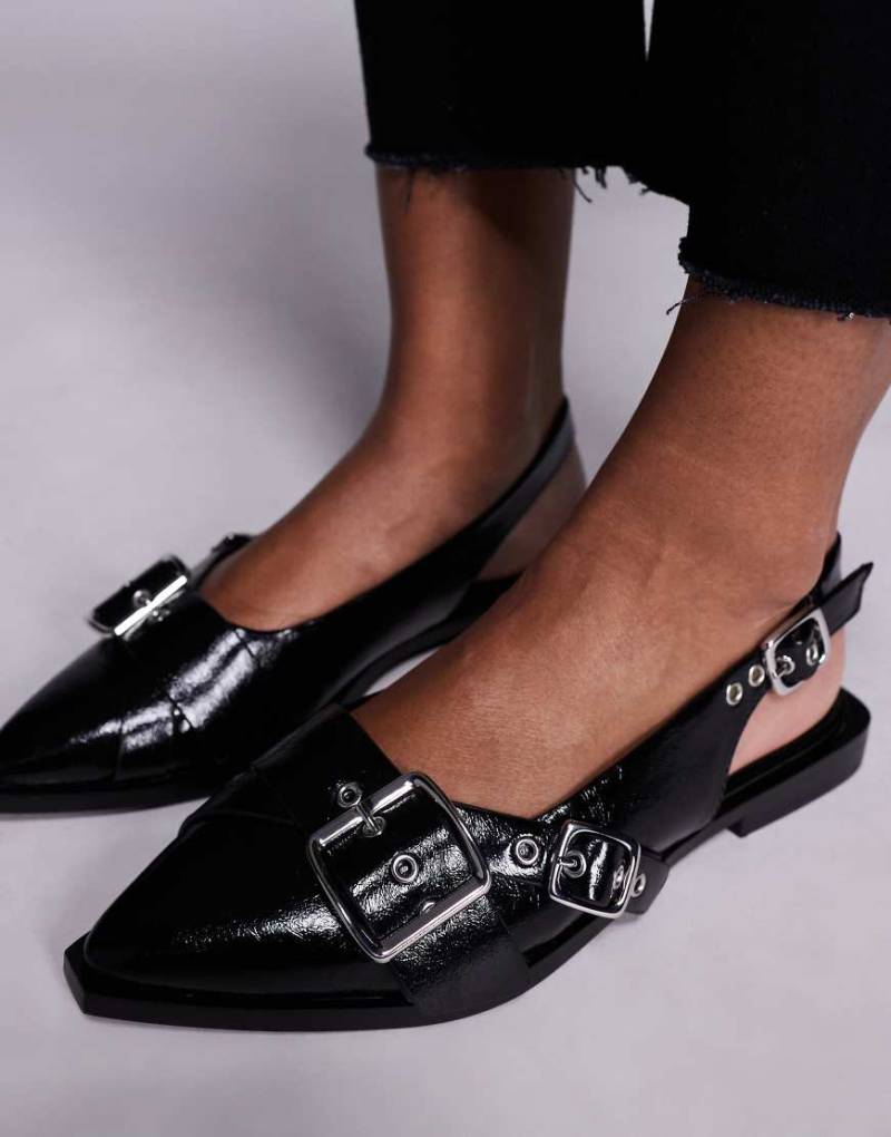 Steve Madden - Grezly - Slingback-Schuh in Schwarz mit Schnallendetail von Steve Madden