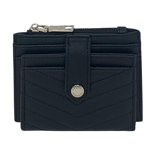 Steve Madden Hayden Geldbörse, Schwarz gesteppt mit Silber, Einheitsgröße, Hayden von Steve Madden