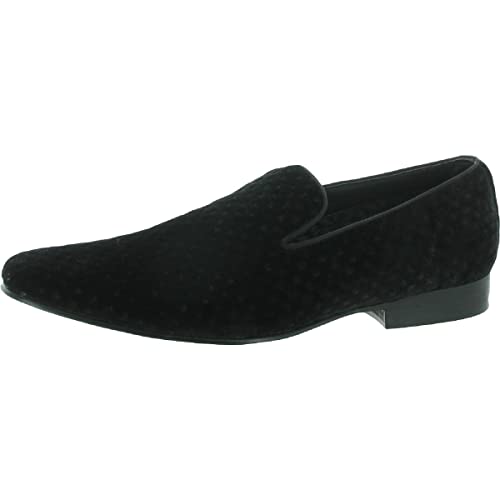 Steve Madden Herren Angehoben Slipper, Schwarzer Samt, 45 EU von Steve Madden