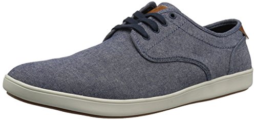 Steve Madden Herren Fenta Modische Sneaker, Blauer Stoff, 39.5 EU von Steve Madden