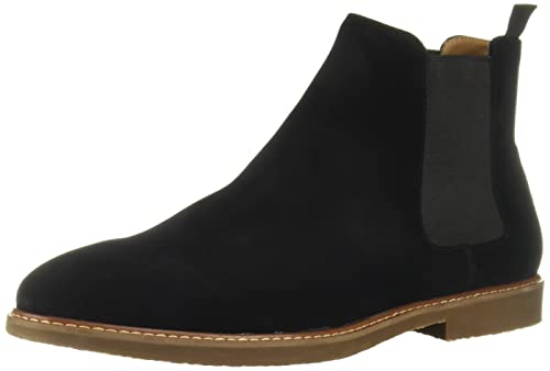 Steve Madden Herren Highline Chelsea-Stiefel, Schwarzes Wildleder, 40 EU von Steve Madden