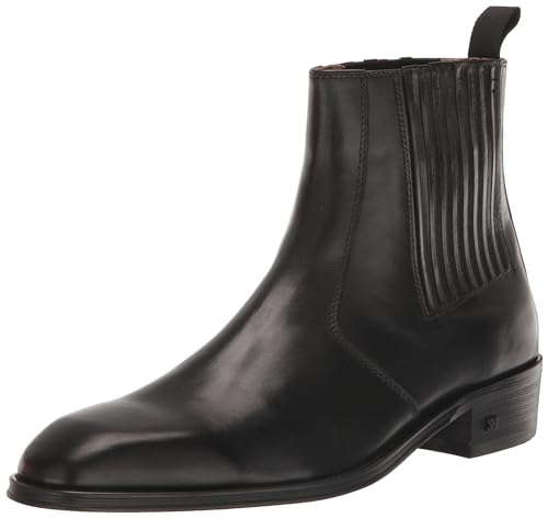 Steve Madden Herren Huston Westernstiefel, Schwarz Leder, 42 EU von Steve Madden