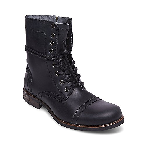 Steve Madden Herren Troopah-c Springerstiefel, Schwarz Leder, 41 EU von Steve Madden