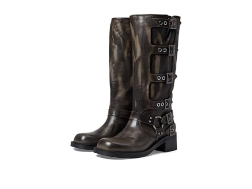 Steve Madden Rocky Kniehohe Stiefel für Damen, Braun Distressed, 40 EU von Steve Madden
