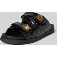Steve Madden Slides aus Leder mit Klettverschluss Modell 'SCHMONA' in Black, Größe 38 Steve Madden Slides aus Leder mit Klettverschluss Modell 'SCHMONA' in Black, Größe 38 von Steve Madden