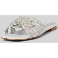 Steve Madden Slides mit Strasssteinbesatz Modell 'VCAY-R' in Silber, Größe 38 von Steve Madden