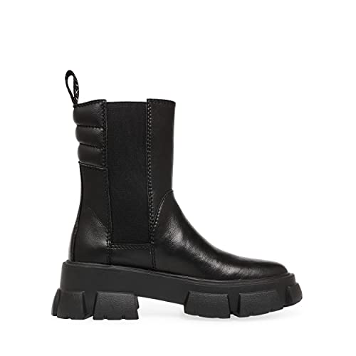 Steve Madden TRANSAM Black Leat Stiefel, Schwarz - Schwarz - Größe: 37.5 EU von Steve Madden