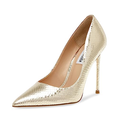 Steve Madden Vala Pumps für Damen, Goldfarben/Schlange, 39 EU von Steve Madden