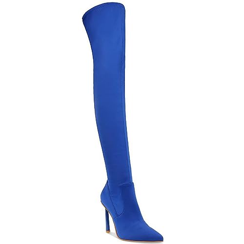 Steve Madden Vivee Overknee-Stiefel für Damen, Blau, 36 EU von Steve Madden