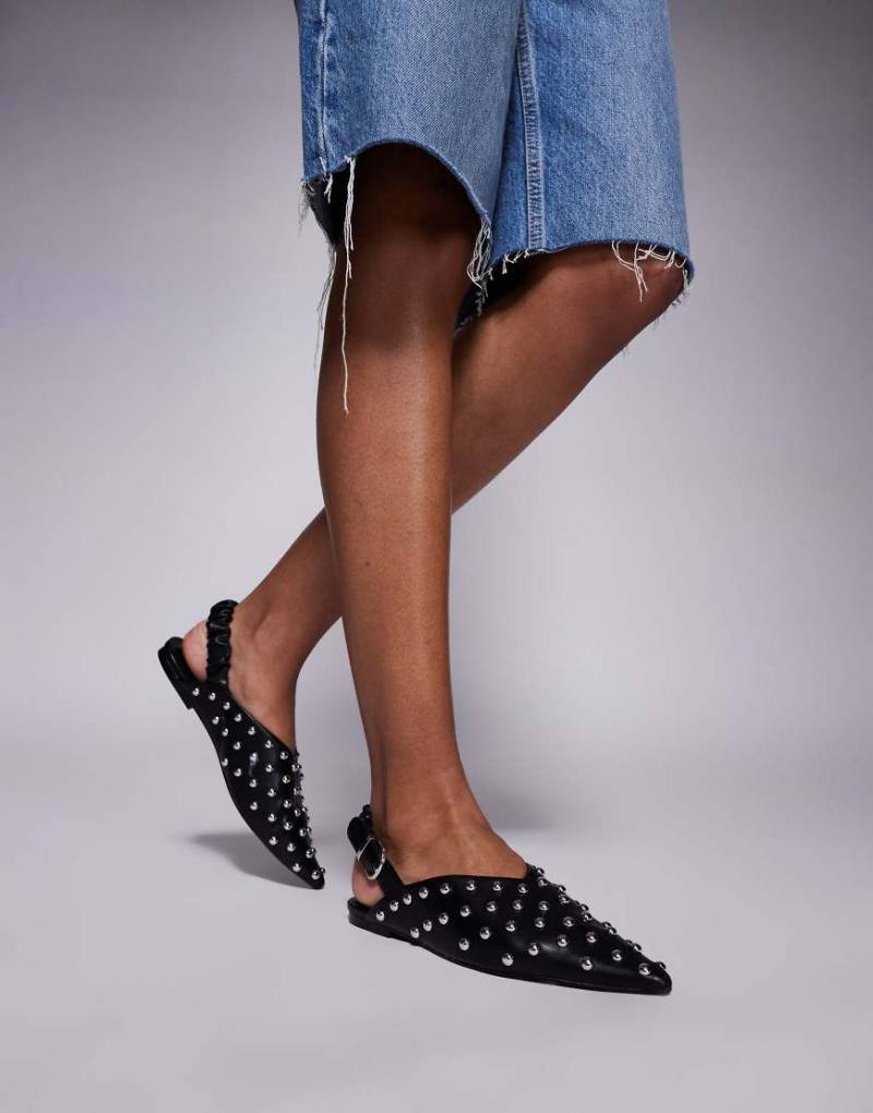 Steve Madden - Zeta-s - Slingback-Schuhe in Schwarz mit Nietenbesatz von Steve Madden