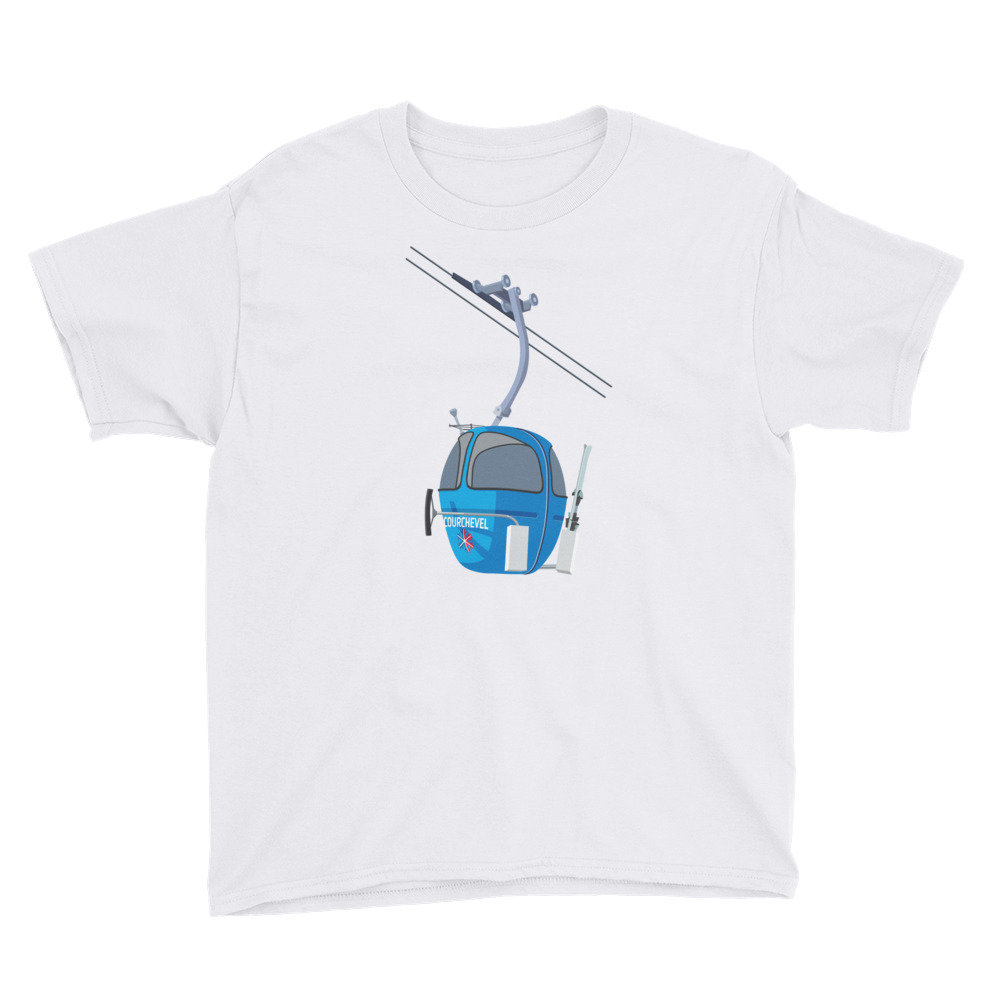 Courchevel Childs Ski Kurzarm T-Shirt Courchevel Childs Ski Kurzarm T-Shirt von SteveAshillustration