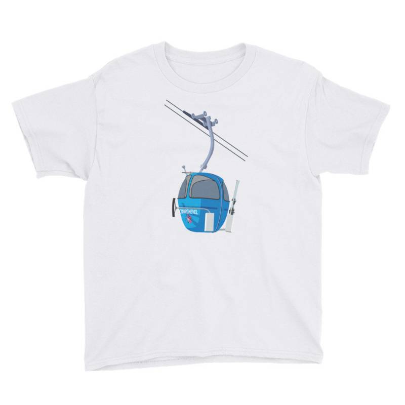 Courchevel Childs Ski Kurzarm T-Shirt von SteveAshillustration