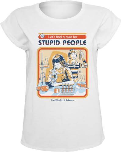 Steven Rhodes A Cure for Stupid People Frauen T-Shirt weiß M von Steven Rhodes