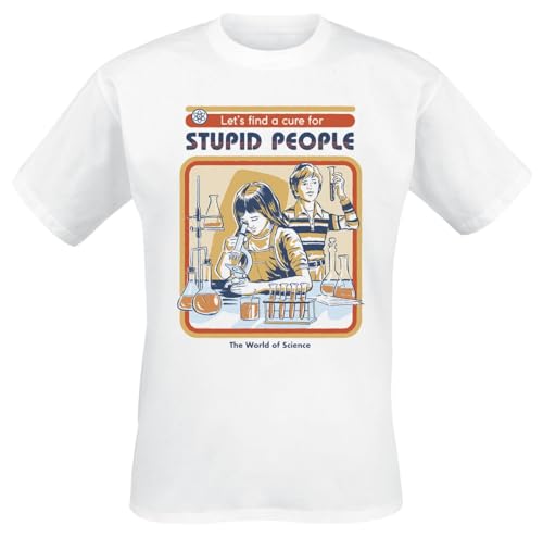 Steven Rhodes A Cure for Stupid People Männer T-Shirt weiß XXL von Steven Rhodes