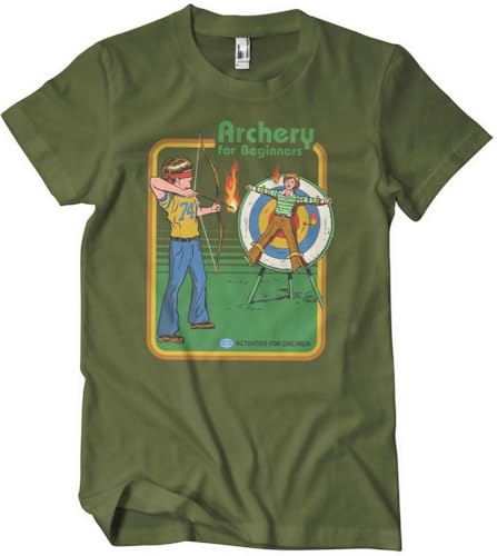 Steven Rhodes Archery for Beginners T-Shirt Olive-M von Steven Rhodes
