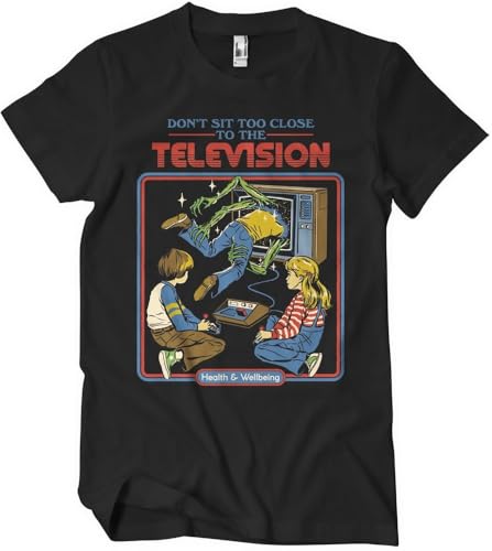 Steven Rhodes Don't Sit Too Close to The Television T-Shirt Black-2XL von Steven Rhodes