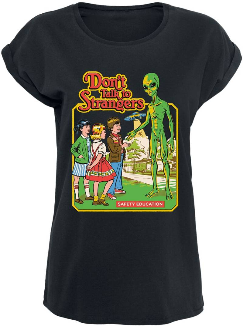 Steven Rhodes Don't Talk To Strangers T-Shirt schwarz in L von Steven Rhodes