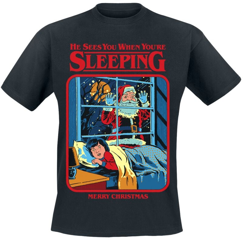 Steven Rhodes He see´s you when you´re sleeping T-Shirt schwarz in XXL von Steven Rhodes
