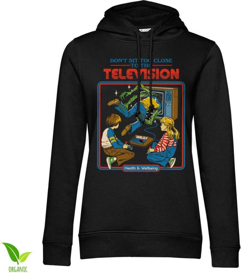 Steven Rhodes Hoodie Don't Sit To Close To The Television Girly Hoodie von Steven Rhodes