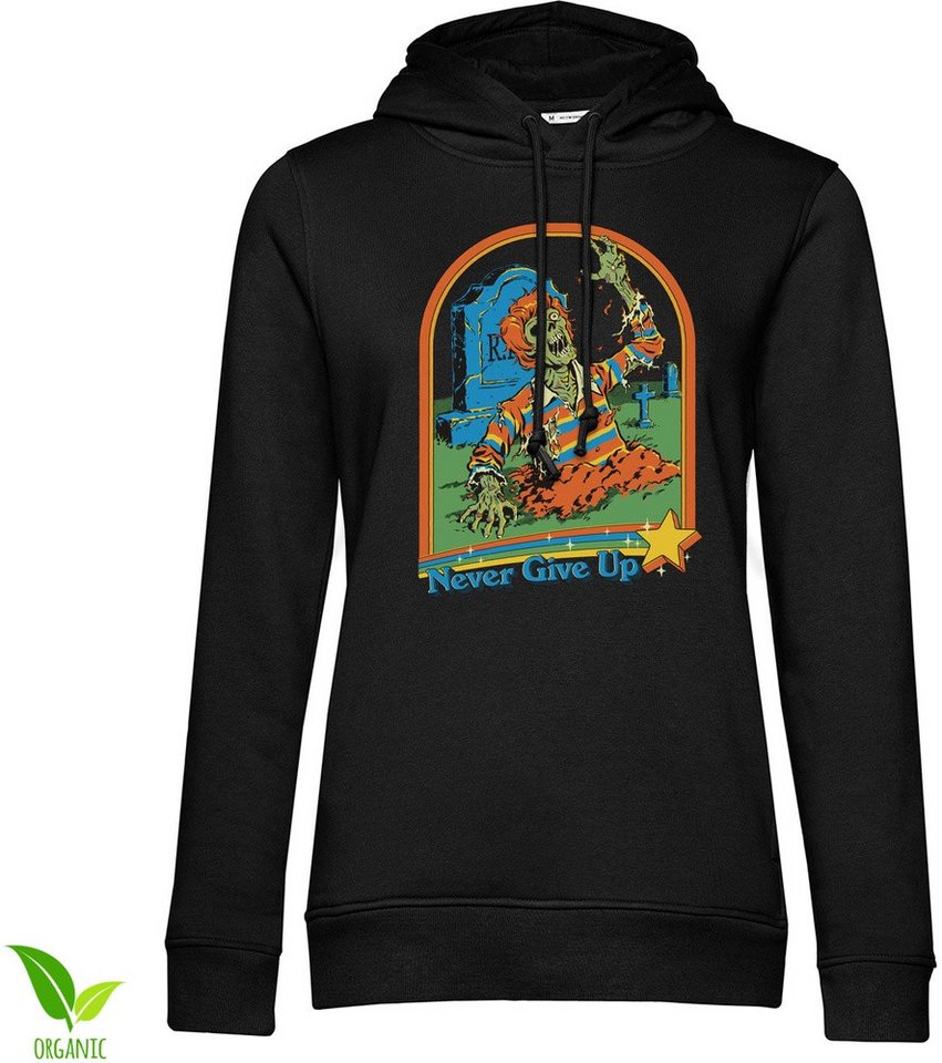 Steven Rhodes Hoodie Steven Rhodes - Never Give Up Girly Hoodie von Steven Rhodes