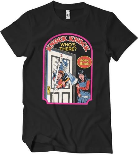 Steven Rhodes Knock Knock Who's There T-Shirt Black-L von Steven Rhodes