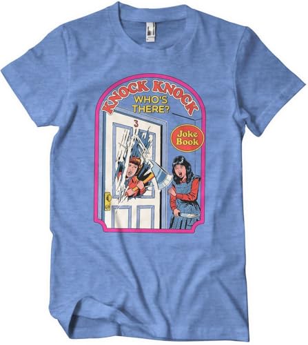 Steven Rhodes Knock Knock Who's There T-Shirt Blue/Heather-L von Steven Rhodes