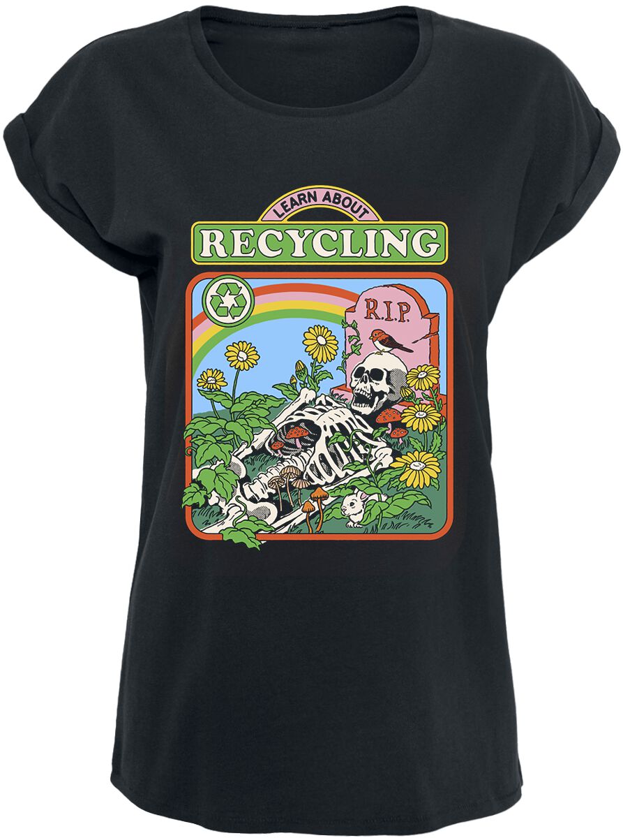 Steven Rhodes Learn About Recycling T-Shirt schwarz in S von Steven Rhodes