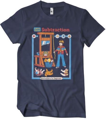 Steven Rhodes Learn About Subtraction T-Shirt Navy-L von Steven Rhodes