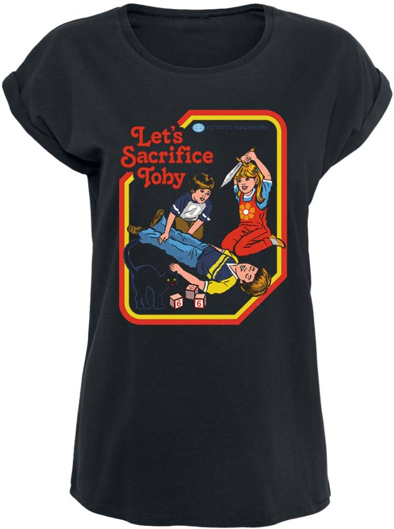 Steven Rhodes Let's Sacrafice Toby T-Shirt schwarz in S von Steven Rhodes