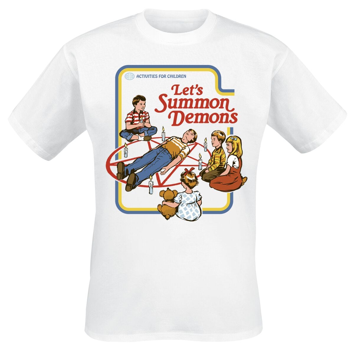 Steven Rhodes Let´s Summon Demons T-Shirt weiß in M von Steven Rhodes