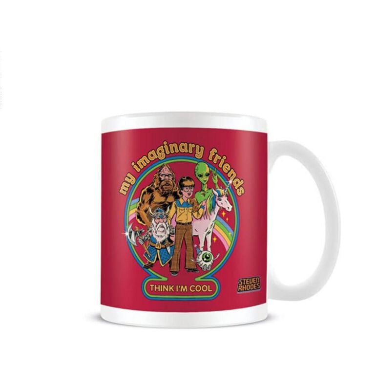 Steven Rhodes My Imaginary Friends Tasse weiß von Steven Rhodes