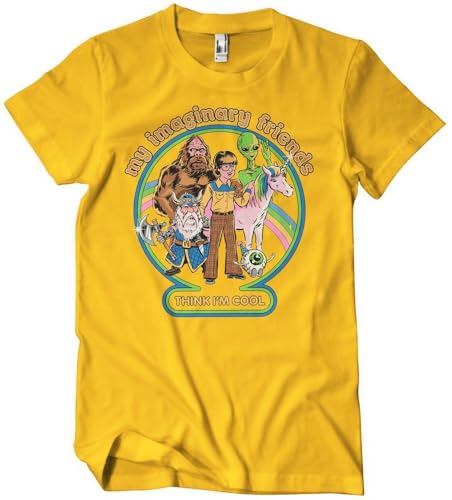 Steven Rhodes My Imaginary Friends Think I'm Cool T-Shirt Gold-2XL von Steven Rhodes