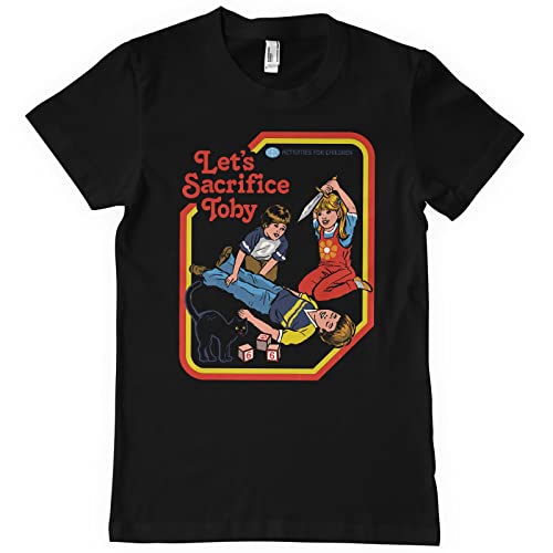 Steven Rhodes Offizielles Lizenzprodukt Let's Sacrifice Toby Herren-T-Shirt (Schwarz), Large von Steven Rhodes